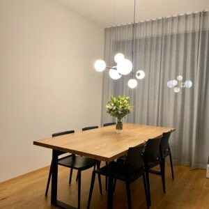 Söögilaud tamm 2200x1000mm - lakiga viimistlus