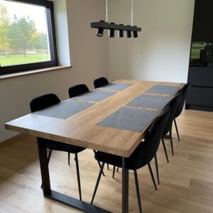 Söögilaud tamm 2400x1000mm - lakiga viimistlus