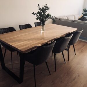 Söögilaud tamm 2000x1000mm - lakiga viimistlus