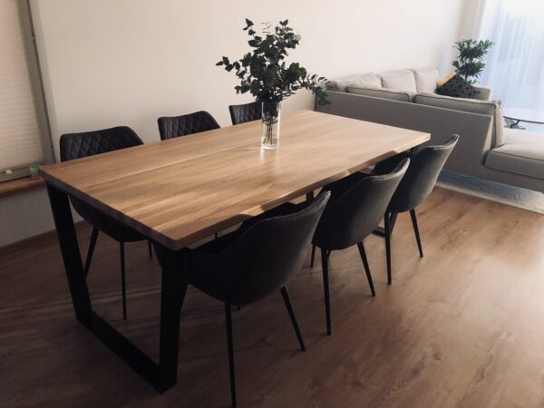 Söögilaud tamm 2000x1000mm - lakiga viimistlus